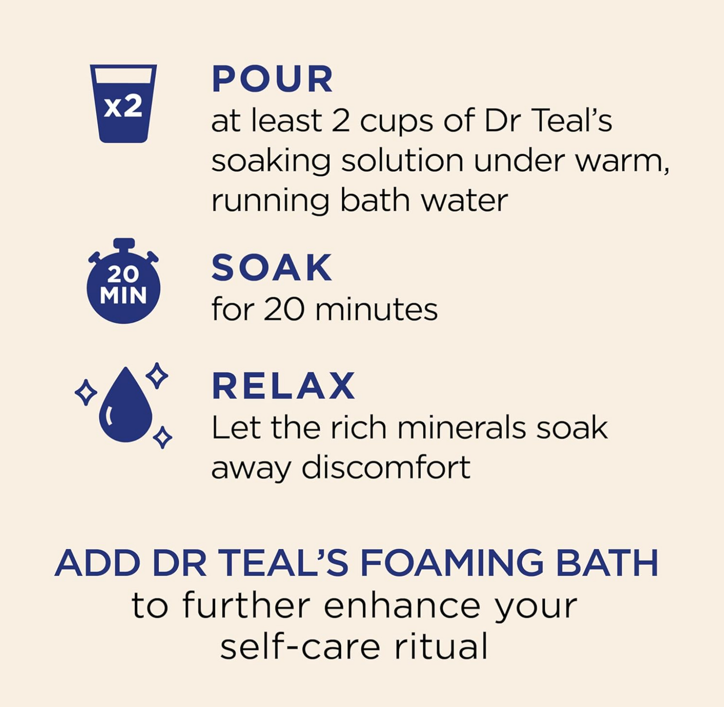 Dr Teal's: Pure Epsom Salt Magnesium Soak with Cozy Vanilla Season (3lbs)