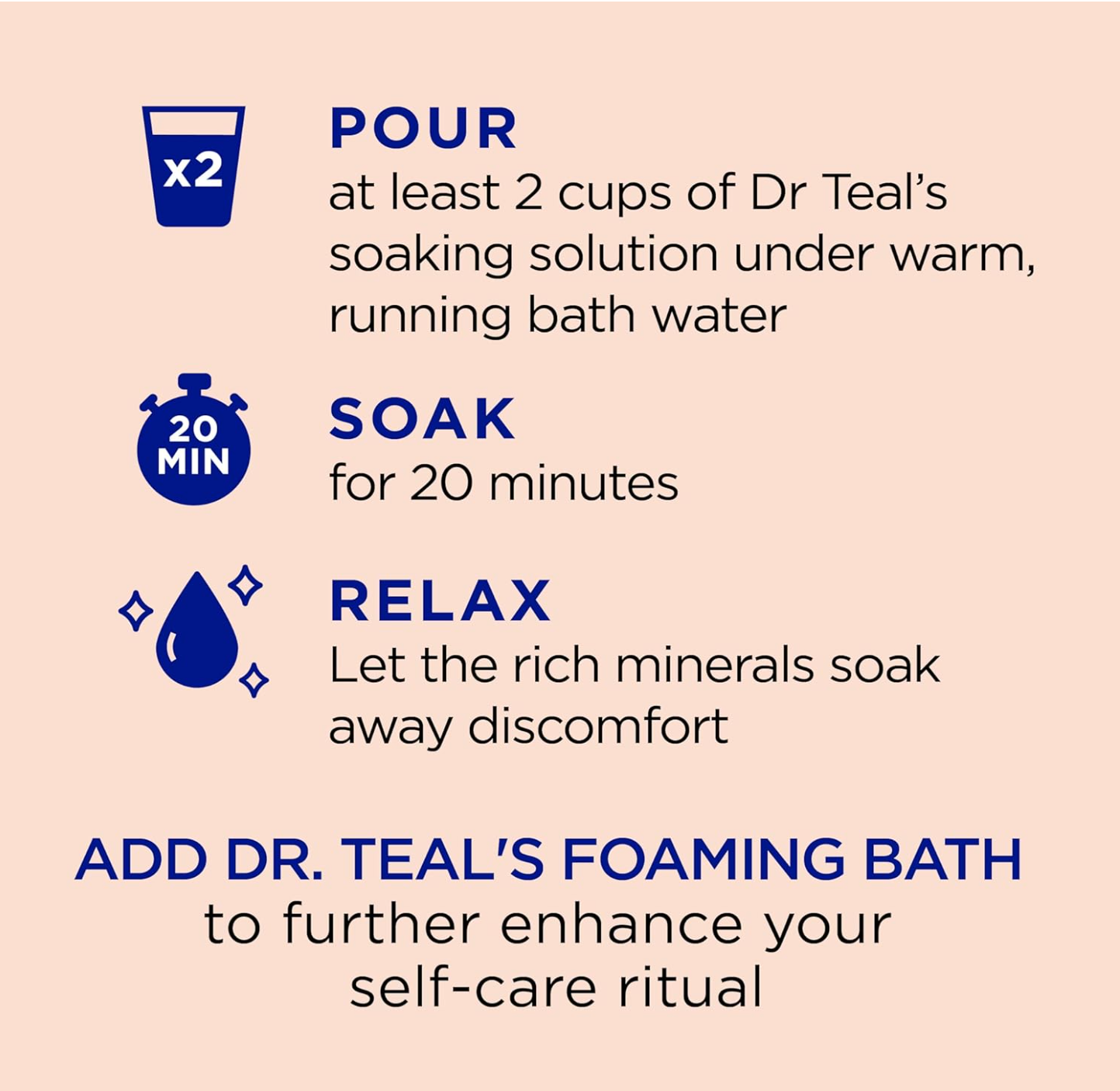 Dr Teal's: Pure Epsom Mineral Soak, Stress Relief with Essential Oils (3lbs)